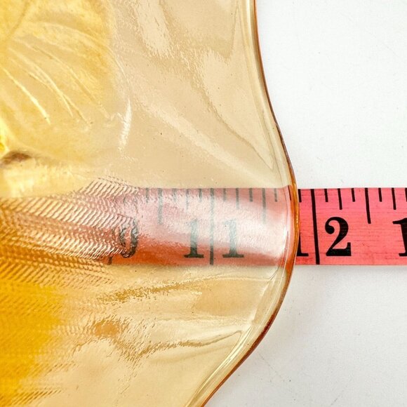 Vintage Jeannette Carnival Glass Bowl 12 in Iris And Herringbone Marigold - Picture 5 of 5